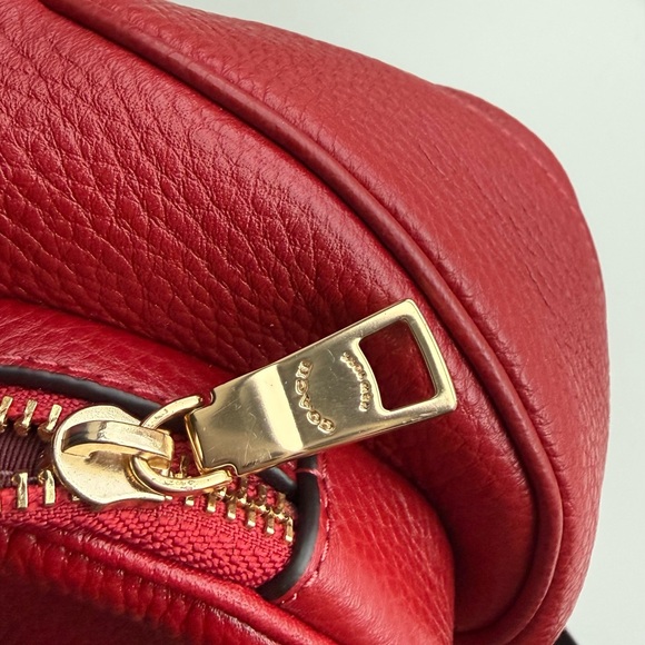 NWOT! Coach Red Leather Belt Bag - Picture 7 of 10